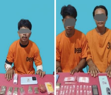 Sat Resnarkoba Polres Pelalawan bongkar peredaran sabu dan ganja (foto/Andy)